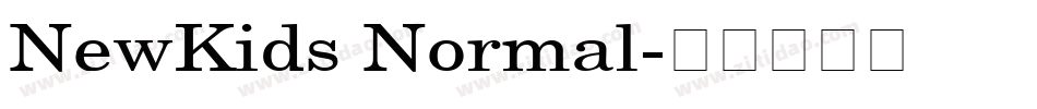 NewKids Normal字体转换
